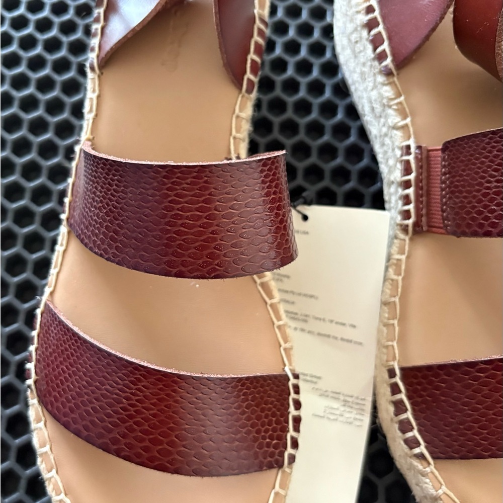 The Drop elegant  brown espadradille   sandals - Picture 3 of 6